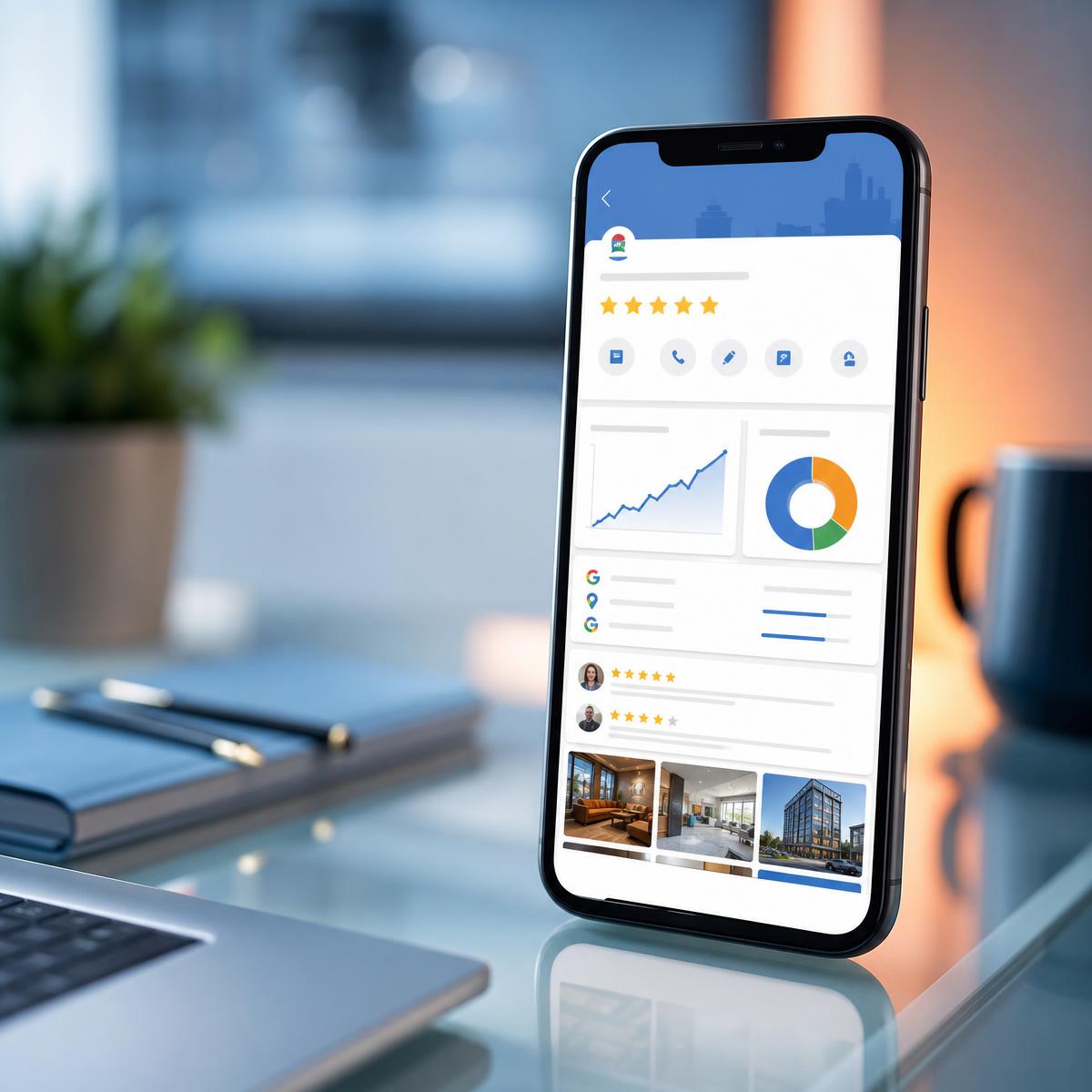 Google Business Profile dashboard on smartphone